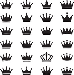 Royal crown emblem design with heraldic elements