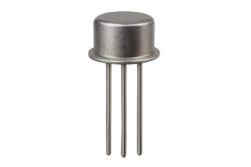 Transistor electronic component with metal can to-5 package