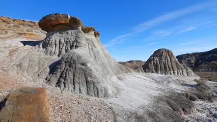 Hoodoos in Badlands Provincial Park, UNESCO world Heritage site