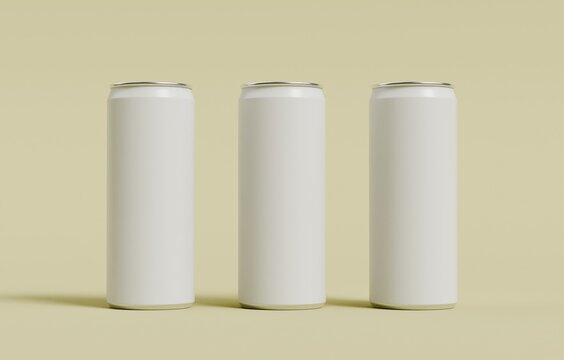 Realistic 250ml Slim Soda Can for Branding Showcase