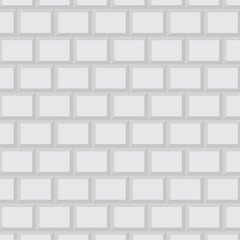 Seamless grey and white brick wall vector pattern. Modern clean texture for backgrounds, wallpapers, architecture, and web design. High-quality seamless vector brick texture. EPS 10.