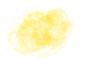 Hand made Yellow watercolor cloud soft pastel texture isolated design element for backgrounds and digital art Transparent PNG