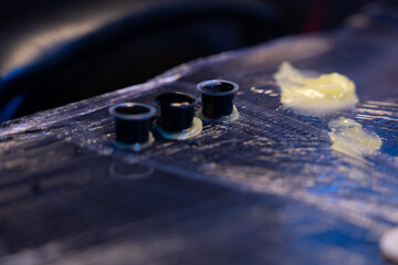 Tattoo ink caps and petroleum jelly