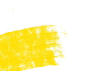 Hand made Yellow brush stroke texture abstract painted element perfect for backgrounds and design accents Transparent PNG
