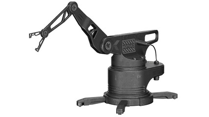 3d rendering industrial robot arm 