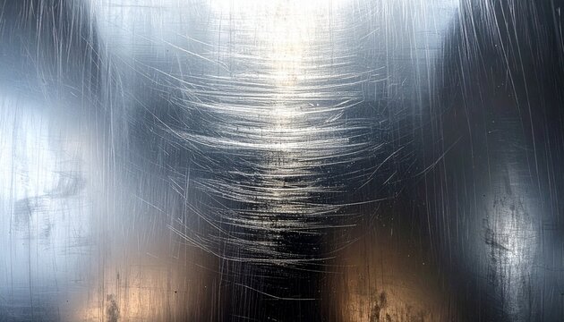 Metal surface background, brushed steel texture with soft light reflections, subtle scratches, gentle gradients, smooth yet industrial appearance, modern aesthetic, minimalistic design, reflective det