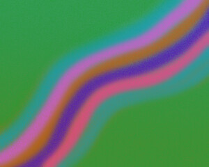 Vibrant, fluid abstract art with a wave of colors against a green background, full of energy. Ideal for creative projects