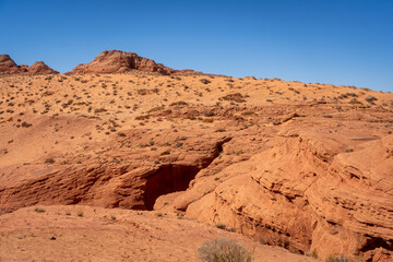 red rocks in the desert