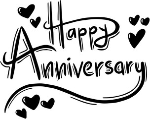 wedding anniversary,Decorative Calligraphy/Lettering design for Wedding Anniversary greetings on white background. Vector Illustration.