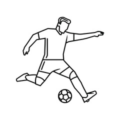 Obraz premium Soccer Player Icon – Football & Sports Illustration for Game & Recreation