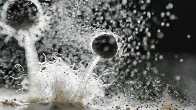 Dynamic growth and spore release: captivating sequence of mushroom spore dispersion