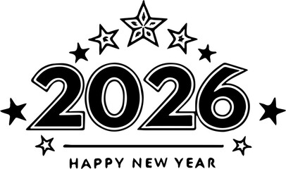 Design template Celebration typography poster, banner or greeting card for Merry Christmas and happy new year. Vector Illustration