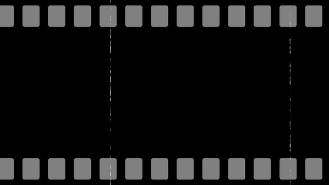Black film strip with grey sprocket holes suitable for movie industry websites, blogs, and social media posts. Perfect for cinematography themes.