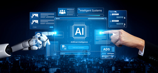 AI brain processes big data with generative AI, LLMs, and machine learning to support business decisions, prompt engineering, and future agentic artificial intelligence systems. spline