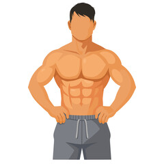 Fototapeta premium Muscular Male Body