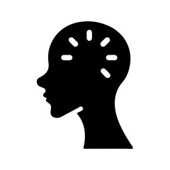 Conceptual icon representing thoughts, ideas, and mental processes of an individual