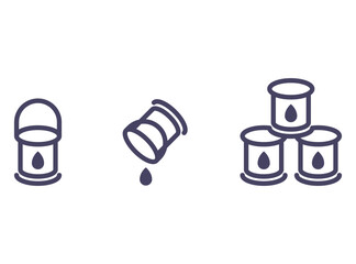 Paint can black icon. Flat illustration.