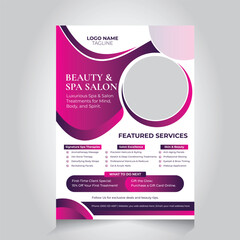 beauty and spa salon flyer template design