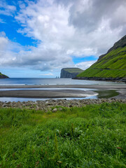Beautiful coastal landscape with cliffs and ocean view