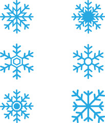 vector set of snowflakes
