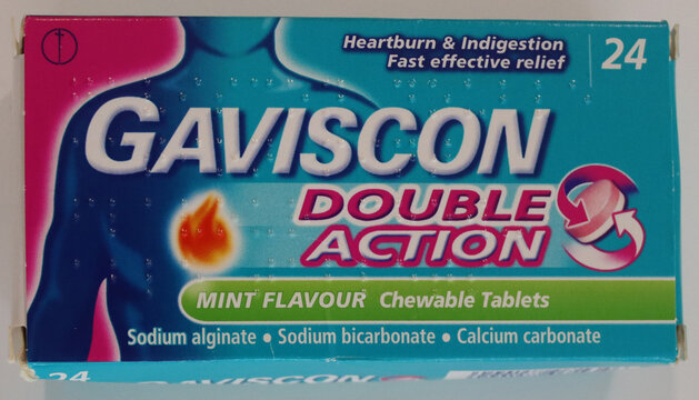Gaviscon Double Action Mint Flavour Tablets Norwich Norfolk United Kingdom October 26 2025