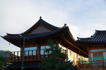 Bukhansan Mountain and Hanok