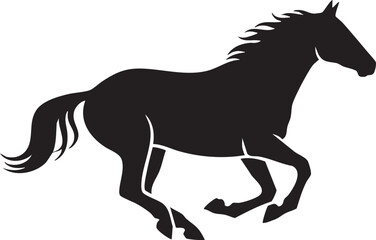 Fototapeta premium Silhouette of a Galloping Horse Dynamic and Powerful Animal