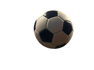 Naklejka premium realistic soccer ball closeup isolated