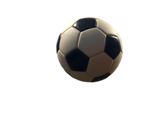 realistic soccer ball closeup isolated