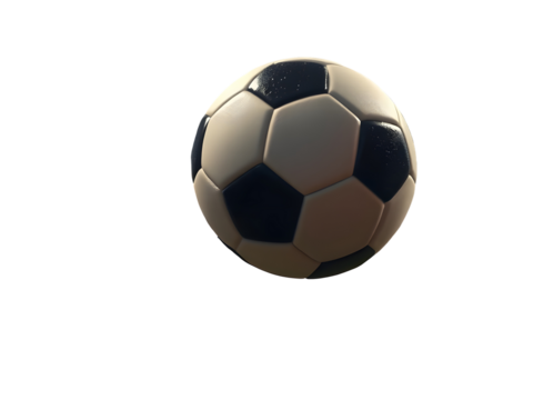 realistic soccer ball closeup isolated - Powered by Adobe