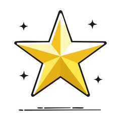 Obraz premium gold star isolated vector object