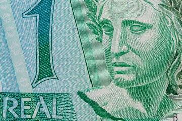 Brazilian 1 Real Banknote Detail