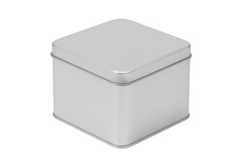 Blank square metal tin box product mockup