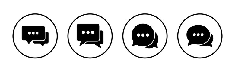 Chat icon vector. speech bubble sign and symbol. comment icon. message