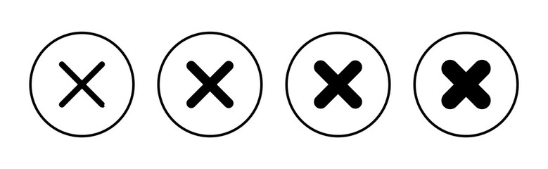 Close icon vector. Delete sign and symbol. cross sign