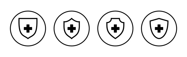 Health insurance icon vector. Insurance health document sign and symbol