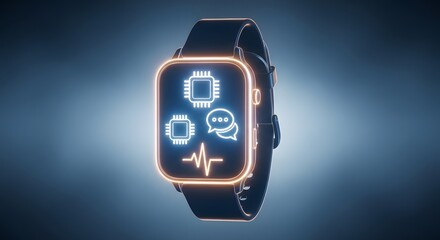 Smartwatch with health and communication features in a futuristic design concept