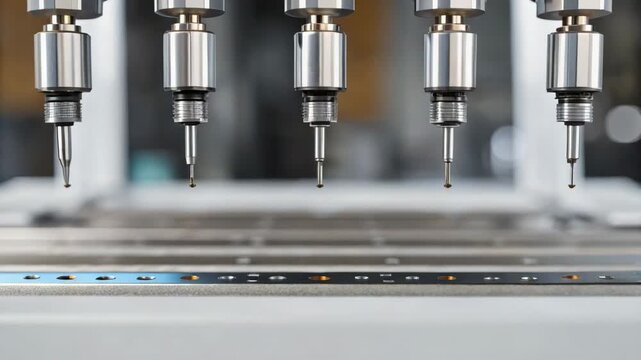 Precision drill automation electronics production robot assembly spindle precision nozzle head circuit board mechanical technology industry robotic