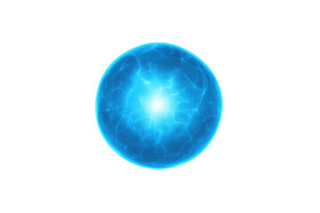 Obraz premium Blue energy ball with glowing plasma effect
