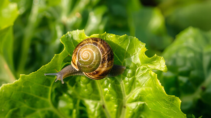 Snail on a leaf
