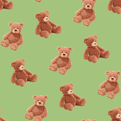 Sewing fabric with Seamless Cute Teddy Bears Pattern 27 October 2025 ...