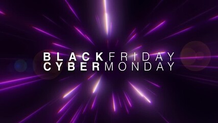 Background for Black Friday and Cyber Monday Video. 4K Motion Graphics Discount Promotions. - Powered by Adobe