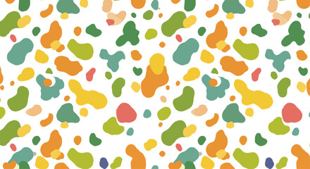 colorful abstract pattern a playful arrangement of vibrant shapes on a white background ideal for designs needing a lively modern aesthetic textile print