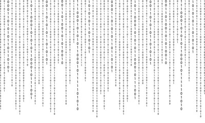 Binary Background. Modern Texture. Data Black and White Backdrop. Vector illustration