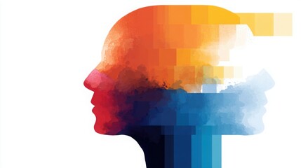 Icon concept of adaptive identity spectrum highlighting identity variation and gradient in a modern digital framework