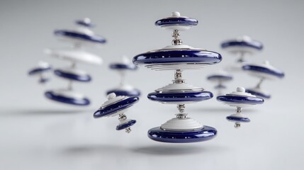 Conceptual icon of an adaptive offer orbit displaying offers orbiting around core concepts in an evolving business landscape