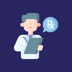 Doctor Vector and Icon Collection – Male and Female Doctor Illustrations, Medical Staff, Healthcare Professionals, Hospital Scene, and Medicine Icons Set