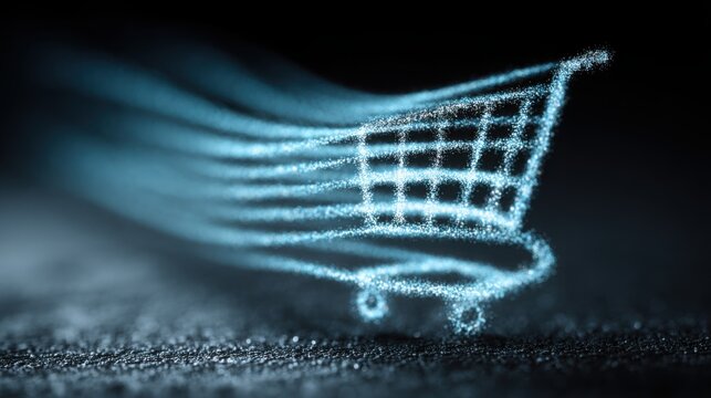 Agentic commerce flow icon concept representing autonomous commerce and customer-centric transaction processes