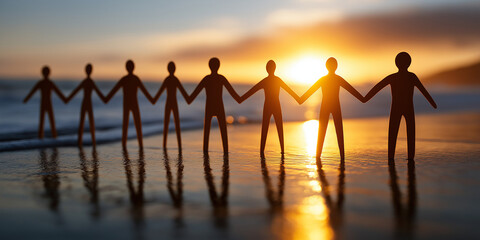 Empowering communities through financial inclusion programs coastal sunset inspirational scene unity hope