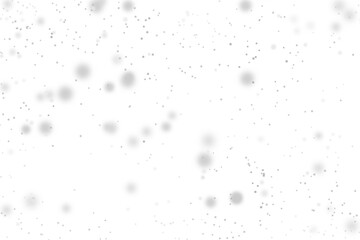 Snowfall snowflakes falling with bokeh effect and winter glitter snowy on transparent background.